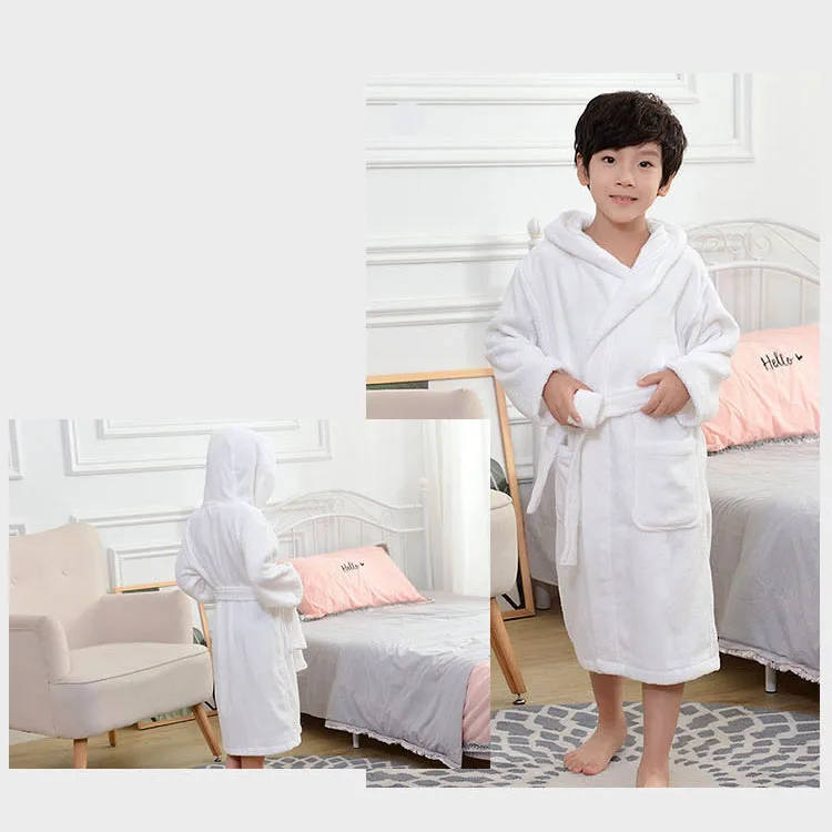 CAVME 28 Kids CAVME размера плюс махровый Халат с капюшоном для влюбленных, махровый халат, мужские длинные хлопковые халаты, домашний семейный халат, одежда для сна - Цвет: CAVME 28 Kids