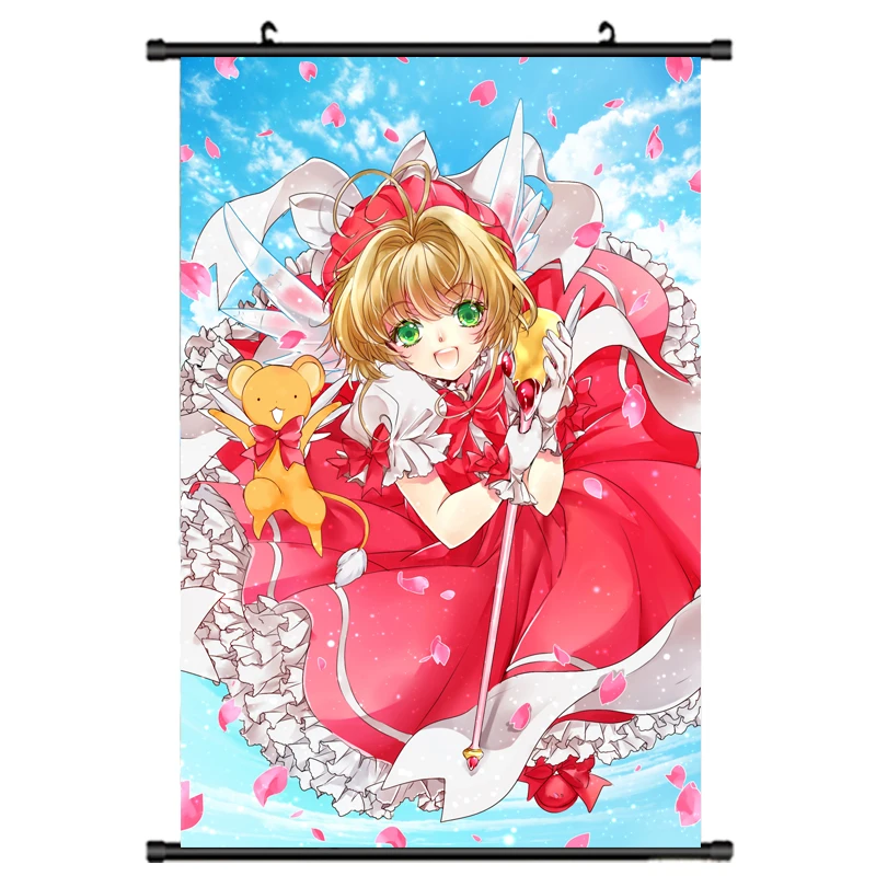 Japanese Anime Decorative Picture Card Captor Kinomoto Fujitaka & KINOMOTO TOUYA & KINOMOTO SAKURA Home Decor Wall Scroll Poster