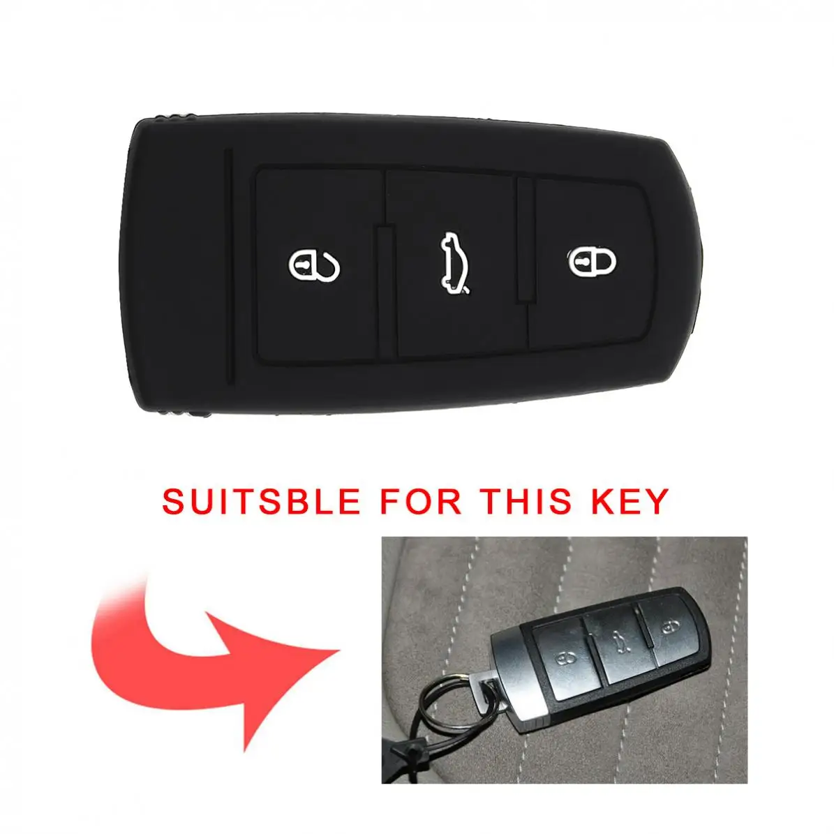 Прочный силиконовый чехол для ключей с 3 кнопками VW Passat B6 3C B7 Magotan CC 2006-2011 |