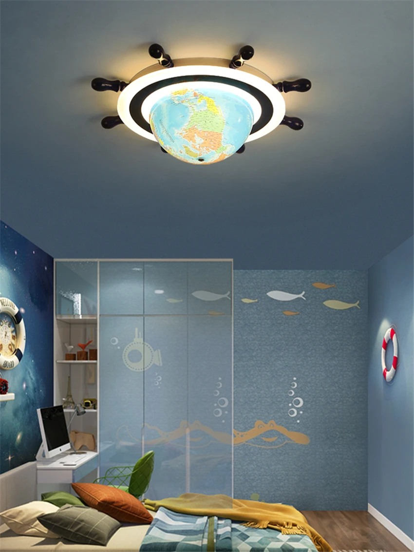 Потолочные светильники для детской комнаты Globe Boat Rudder подвесные с дистанционным