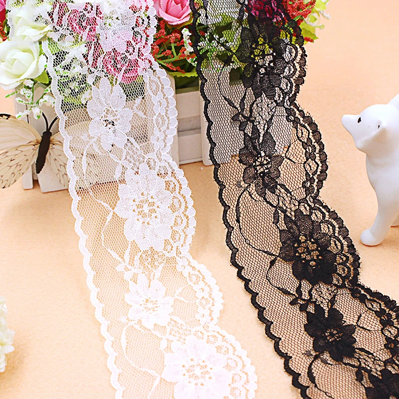 

10yards/lot Hot Sale Lace Ribbon Tape width 65MM lace fabric Trim Ribbons for DIY Sewing Garments Handmade Clothing Accessories