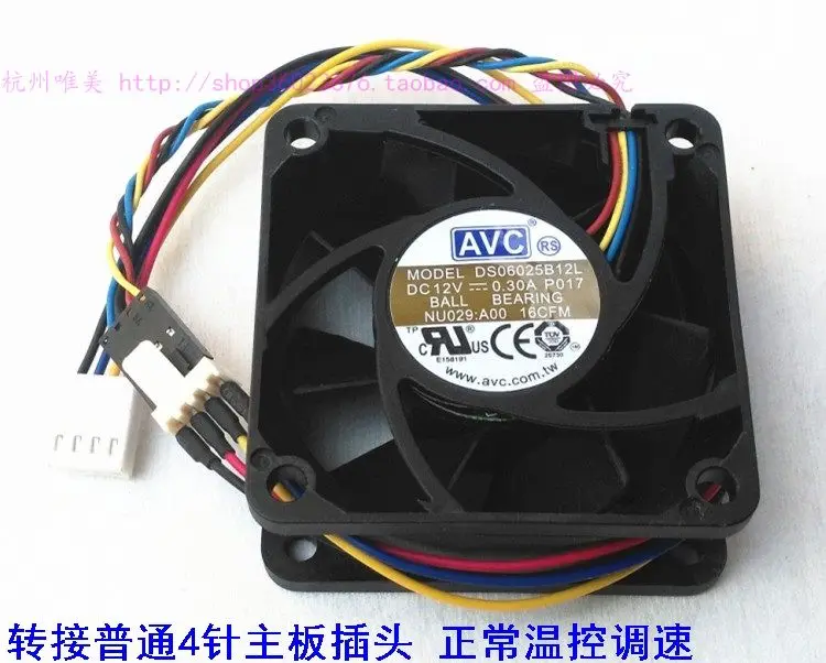 Новый AVC 6 см 6025 4 линии двойной шарикоподшипник DS06025B12L 12V 0.30A для DELL Вентилятор