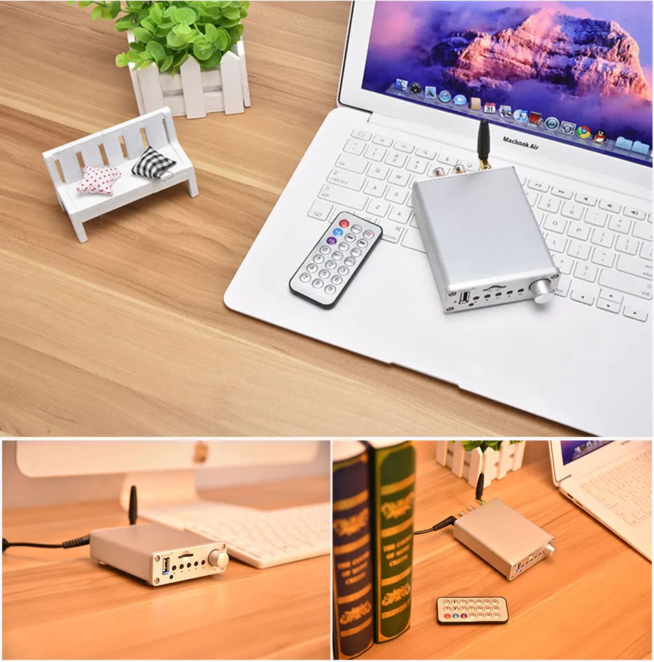 BORIZSONIC мини HiFi музыкальный плеер TPA3116 Цифровой Bluetooth 5,0 усилитель мощности u-диск/TF/AUX/FM
