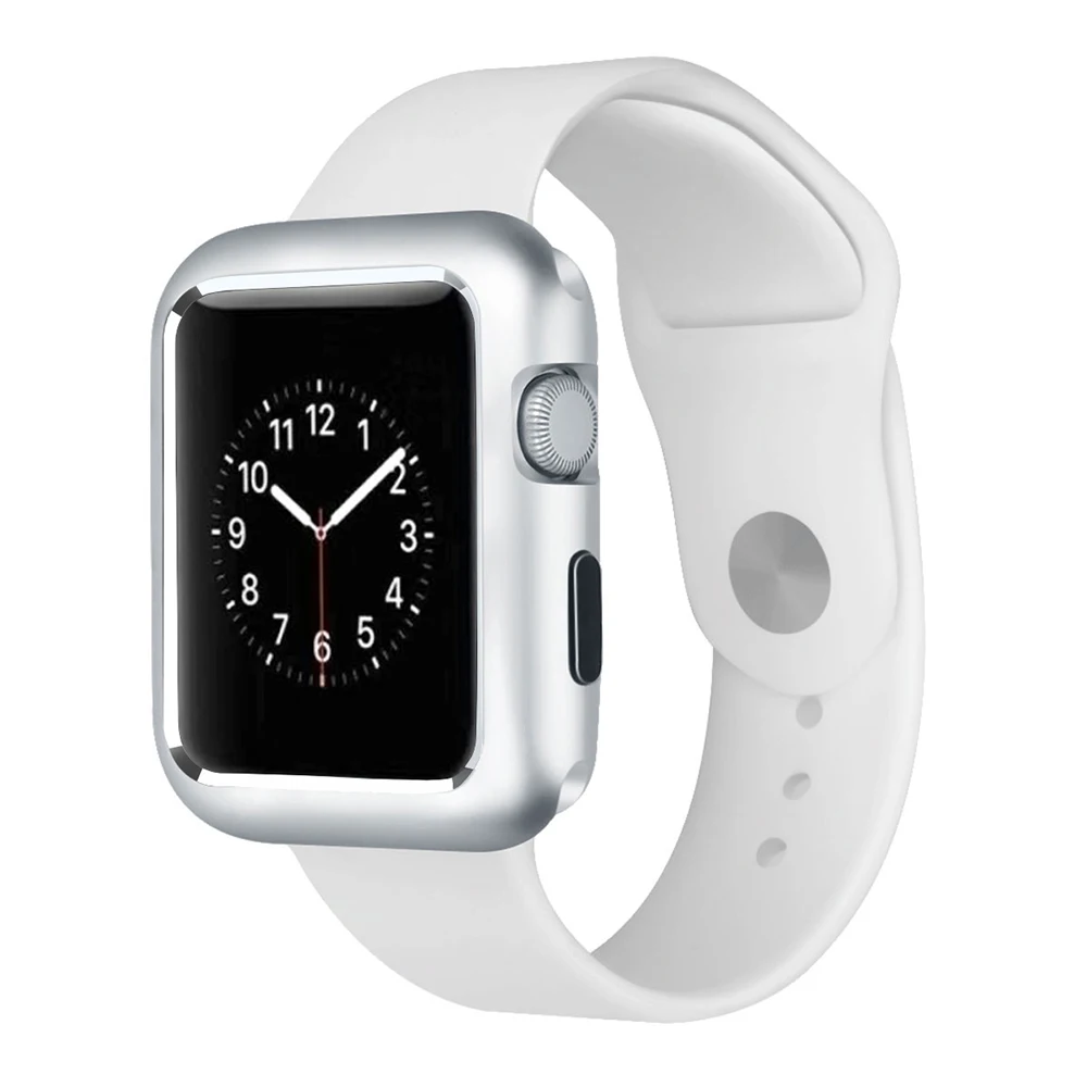 38mm 42mm 44mm 40mm Magnetic Aluminum Metal Frame Protector Cover Case For Apple iphone Watch1/2/3/4 Built-in Magnet |