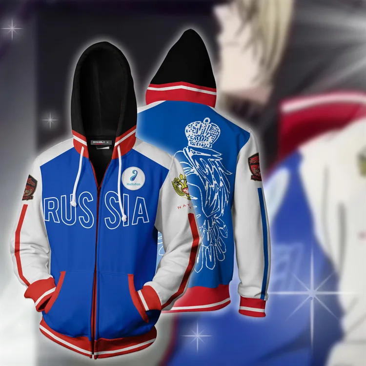 Аниме Yuri On Ice! Костюм Plisetsky Yurio 3D свитшоты мужские и женские толстовки пальто на