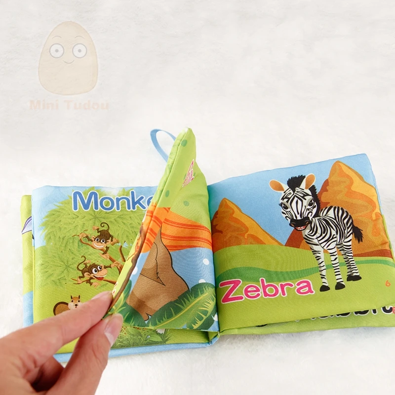 Тканевая детская книга развивающая игрушка мягкая ткань обучающая