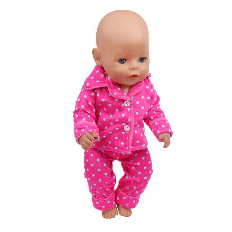 Зимние пижамы для малышей размером 43 см также подходят детских игрушечных