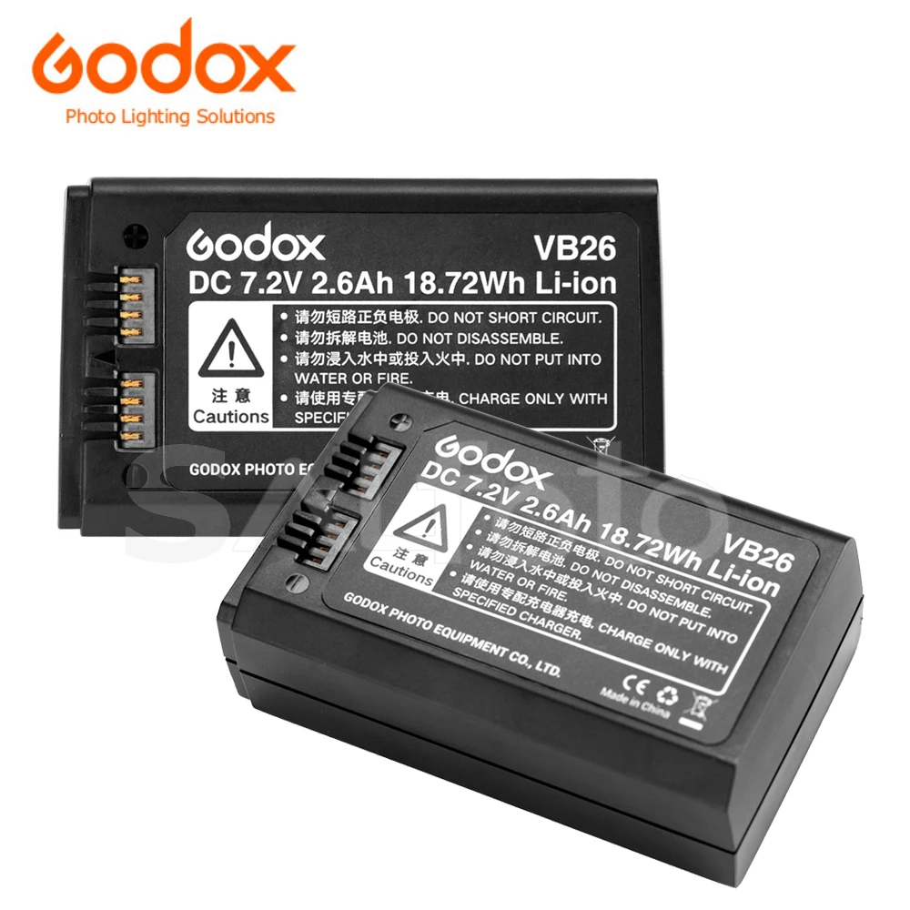 Godox оригинальный V1 перезаряжаемый литиевый аккумулятор VB26 2600 мАч для круглой