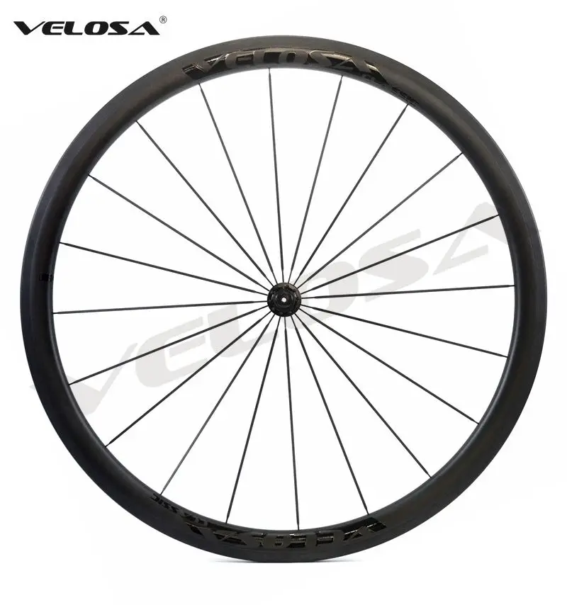 Velosa Race 30 черная серия дорожного велосипеда Углеродные колеса 700C дорожный