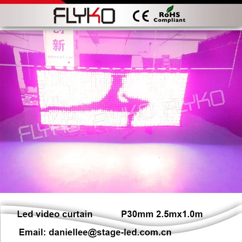 

Милое Новое поступление led видео ткань LED vision занавеска P3cm 2,5x1,0 m