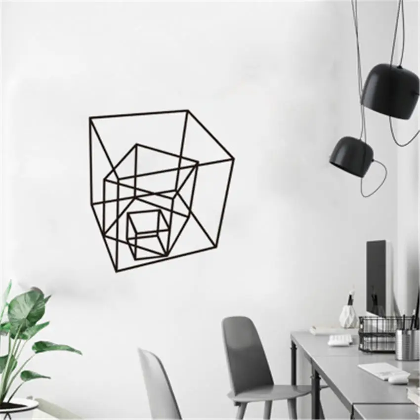 DIY Мультяшные геометрические наклейки на стену для детской комнаты домашний