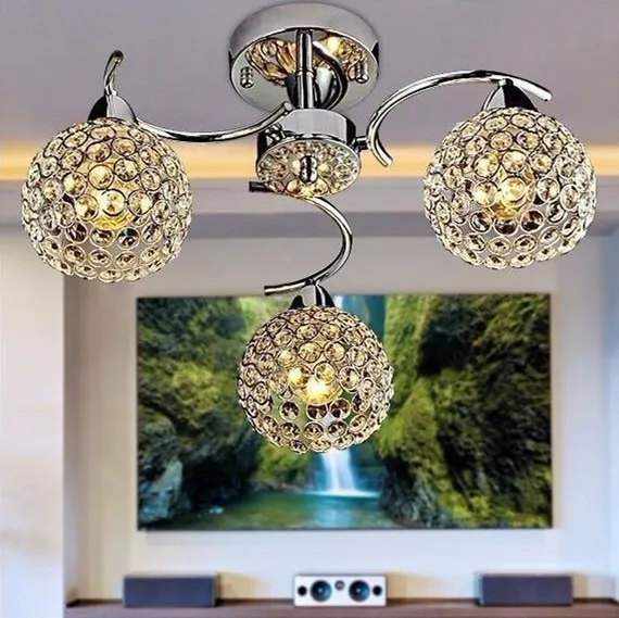 Lamparas De Techo Plafonnier Cristal LED Lustre Ceiling Lighting Lights avize Fixture Bedroom lights E27 | Освещение
