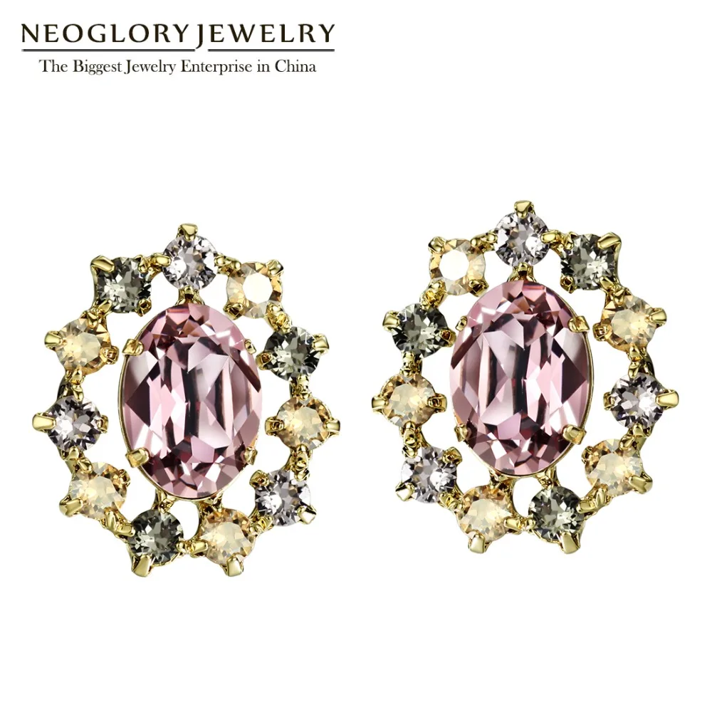 Серьги-гвоздики Neoglory женские из титана модные ювелирные изделия новые подарки
