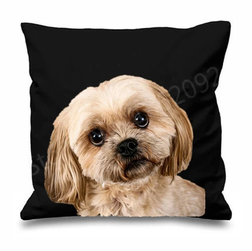 Новинка Shih Tzu чехол для подушки Забавный милый с лицом стула минималистичный