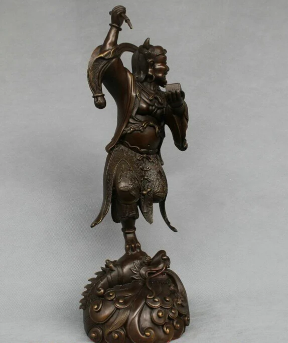 17 Китайский Миф Осирис Властелин ада суди Мужская статуя смерти Бронзовая