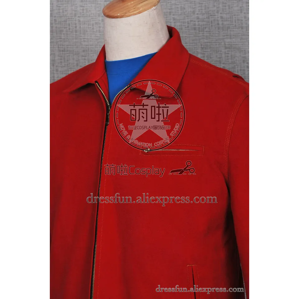 Костюм Супермена для косплея Кларка Кента красная джинсовая куртка пальто