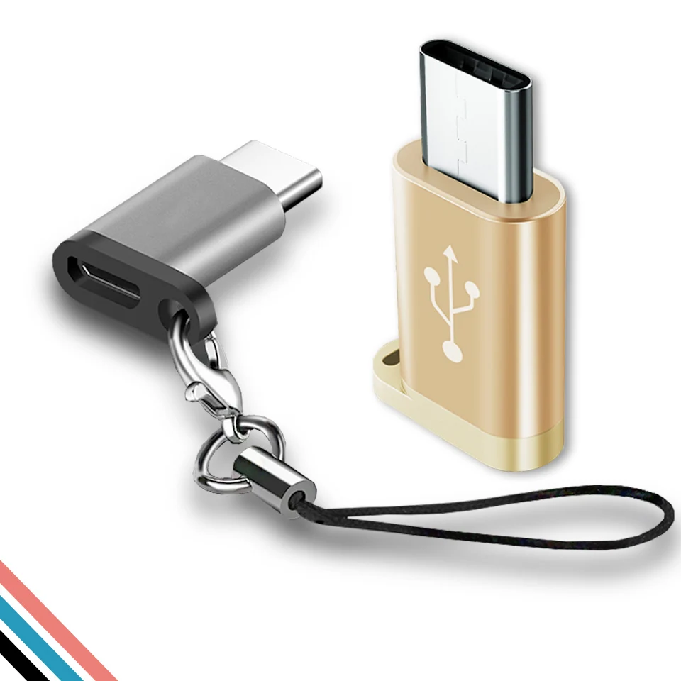 3 упаковки usb type C адаптер OTG mi cro USB Женский к Мужской конвертер Кабель брелок для