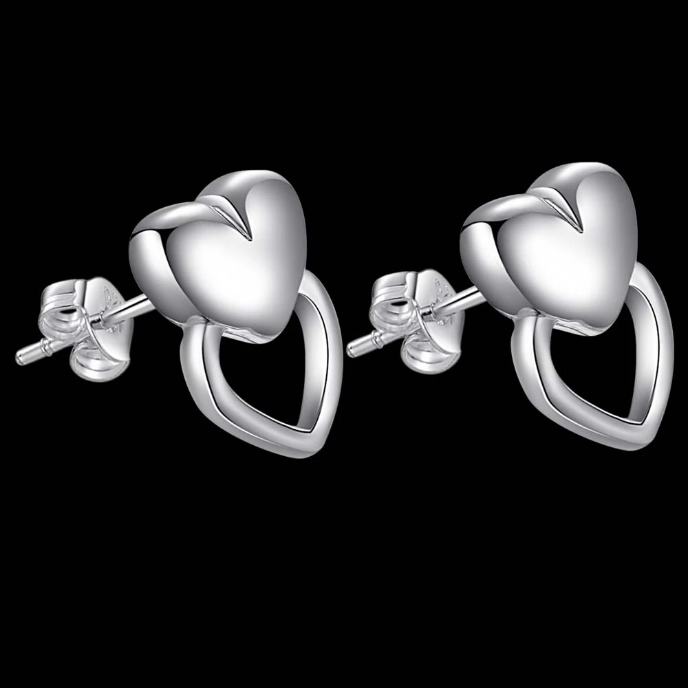 Новое поступление посеребренные серьги с Купидоном в форме сердца для женщин