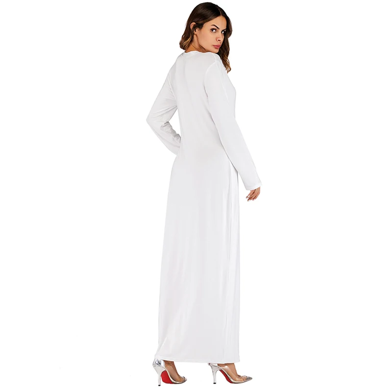 Vestido/араб хлопковая Абая Арабский Кафтан ислама мусульманский хиджаб платье