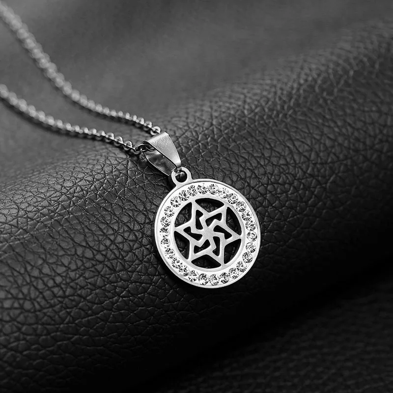 Ожерелье SONYA Jean Magen Star of David из нержавеющей стали для мужчин и женщин, подарок «летучая мышь», подарок, Израиль, Judaica, украшения с иудейской символикой Bijoux Femme - Окраска металла: Steel color 2
