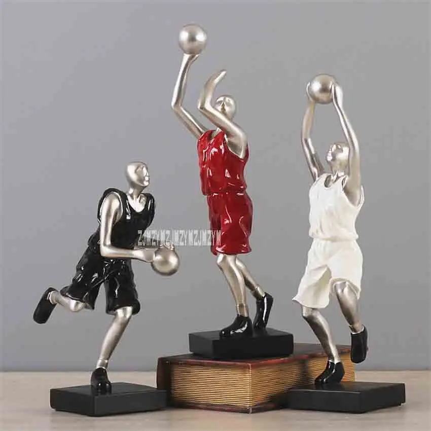 

Креативная абстрактная полимерная скульптура, фигурка баскетбольного персонажа, украшение для дома/гостиной, украшения, подарки на день ро...