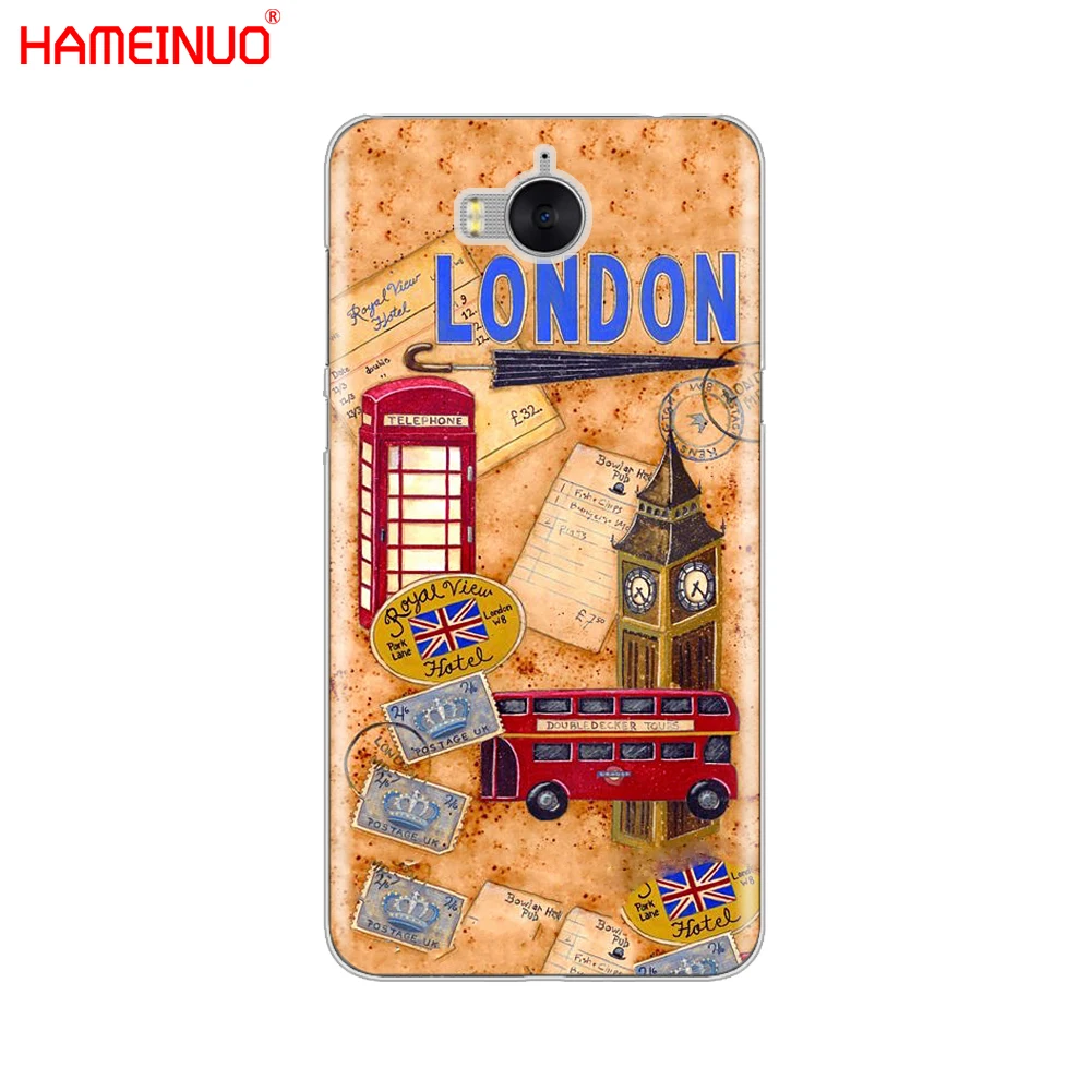 HAMEINUO London big ben Bus чехол для сотового телефона huawei honor 3C 4X 4C 5C 5X 6 7 Y3 Y6 Y5 2 II Y560 Y7