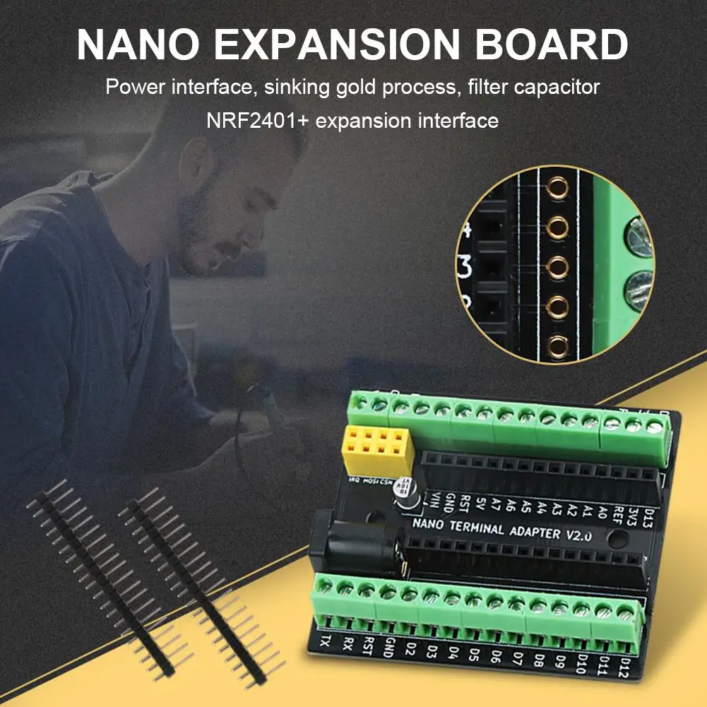 Плата адаптера расширения винтовой клеммы DC NRF2401 для Arduino Nano V3.0 AVR