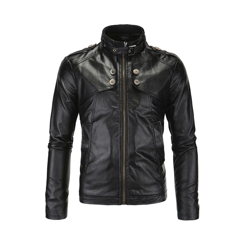 XY248 Black Новая мотоциклетная куртка из искусственной кожи, Мужская винтажная мотоциклетная куртка из искусственной кожи в стиле панк, мотоциклетная кожаная куртка, Байкерская одежда в стиле ретро, стильное пальто - Цвет: XY248 Black