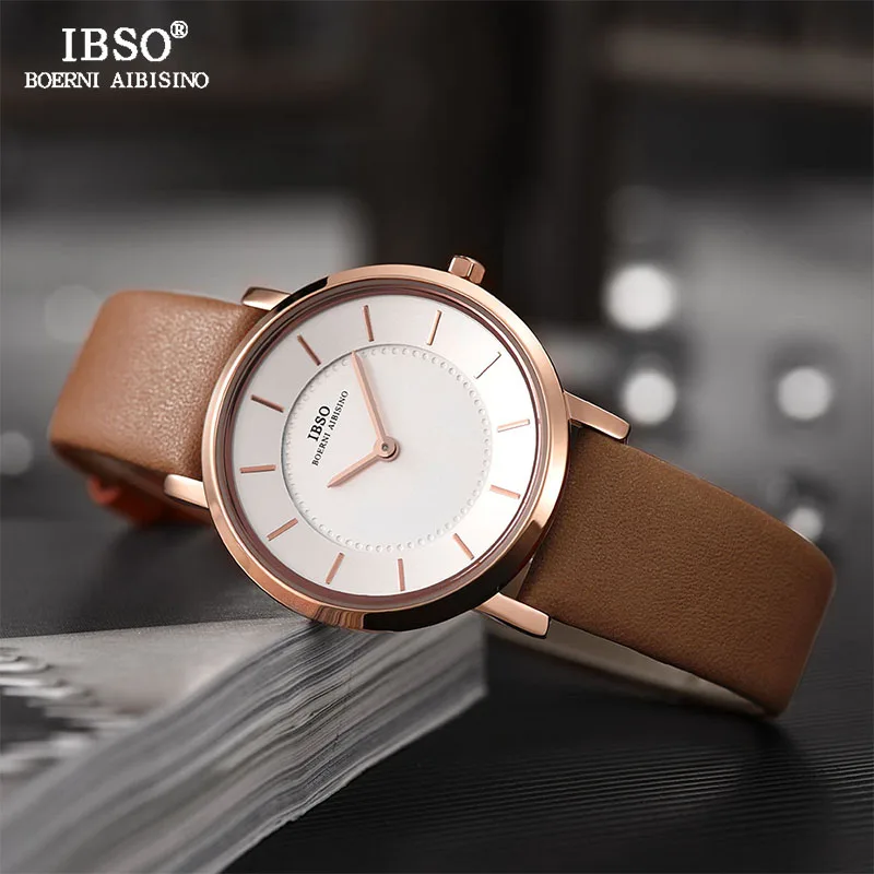 IBSO 7 6 мм наручные женские часы простые модные Montre Femme 2021 кварцевые Relogio