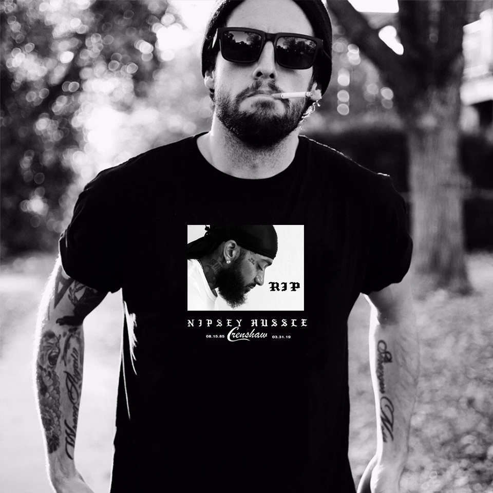 2019 R.I.P. Nipsey Hussle мужские/женские футболки летние с коротким рукавом крутые в стиле