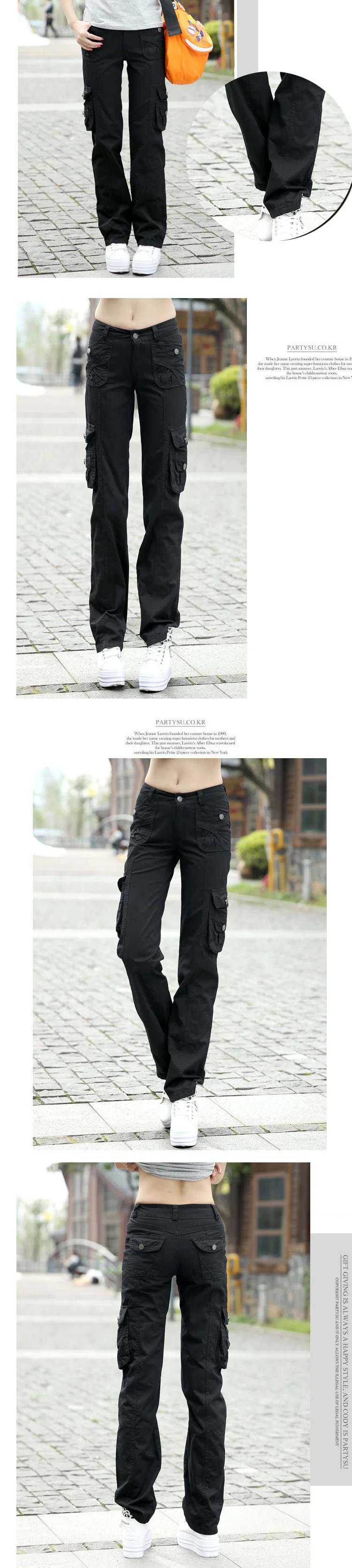 Military cargo pants women Army high waist loose Multi-pocket Pant versatile cotton Trousers ladies Street Jogger sweatpants new
