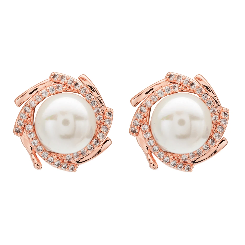 Mi Ni модные классические жемчужные серьги из циркона простой и элегантный