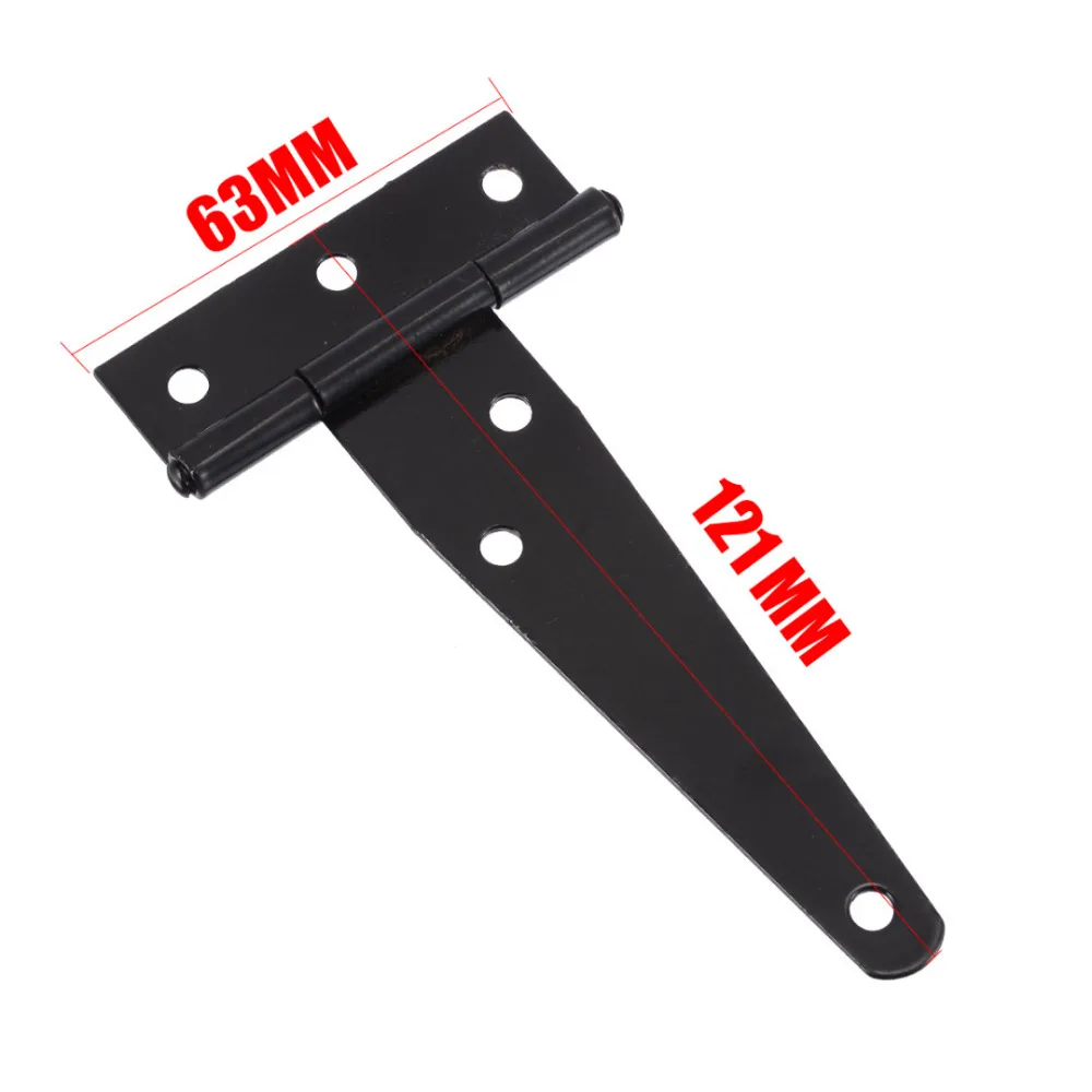 Железный петли тройник черный T шарнир для шкафа садовый сарай дверь деревянные