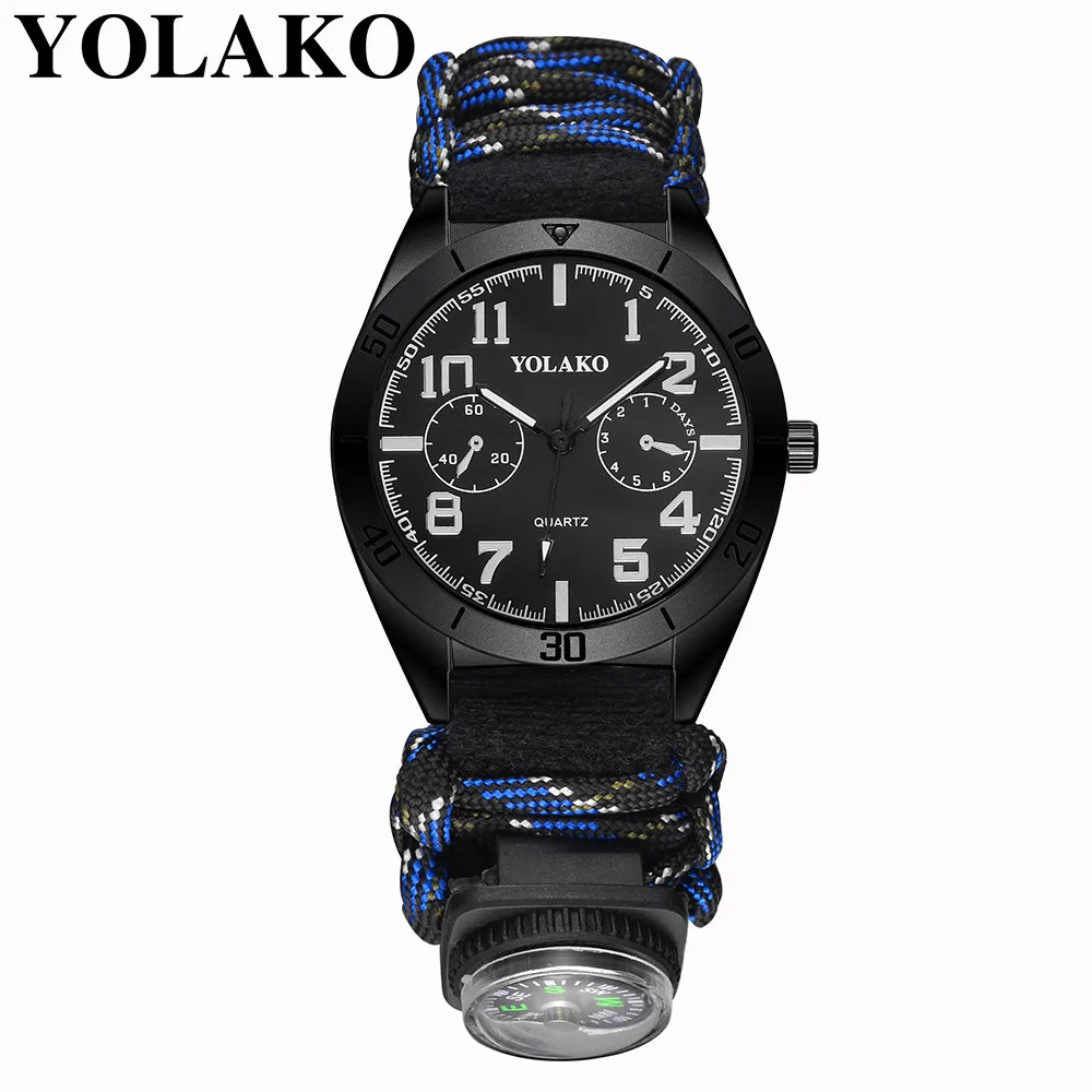 Reloj hombre 2018 горячая распродажа мужские часы YOLAKO нейлоновый ремешок с компасом