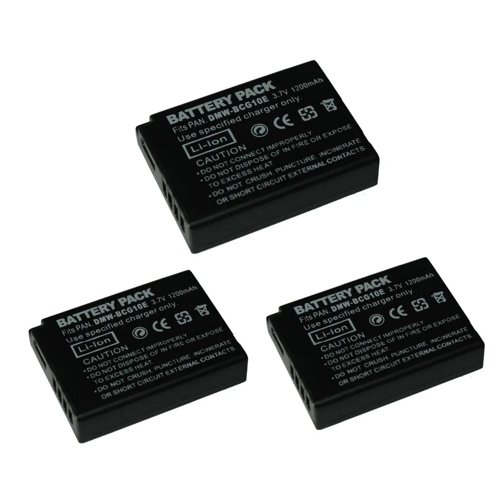 2 шт. 1200 мАч DMW-BCG10E DMW BCG10E аккумуляторная батарея для Panasonic TZ6 TZ7 TZ10 TZ20 TZ65 ZS7 ZS8 ZS10 |
