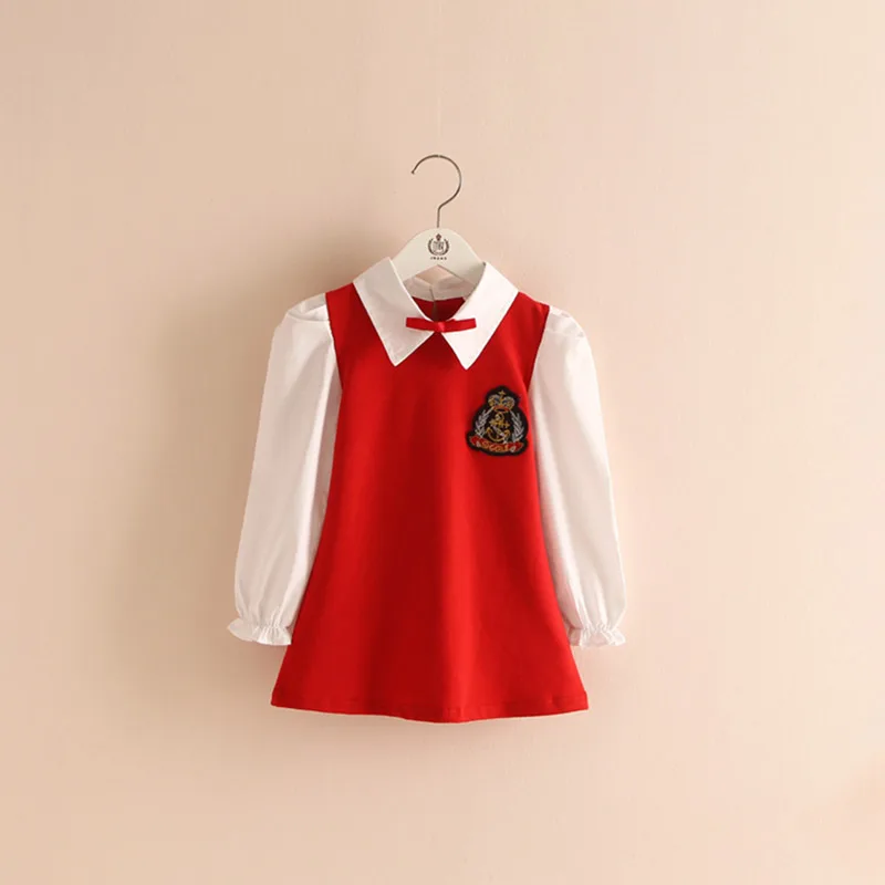 От 2 до 10 лет весеннее платье трапециевидной формы с длинными рукавами для