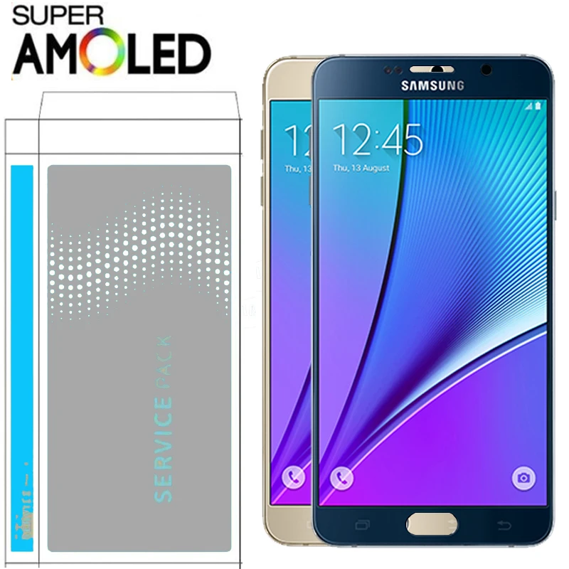 Оригинальный 5 7 ''ЖК дисплей сенсорный экран в сборе для Сань Син Galaxy Note N9200 N920T