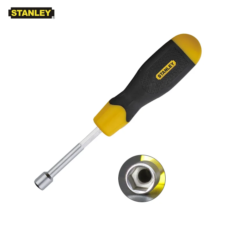 Stanley 1pcs hollow shaft hexagon nut driver hex key sockets wrench screwdriver nutdriver hand tools 5mm 6mm 7mm 8mm 10mm