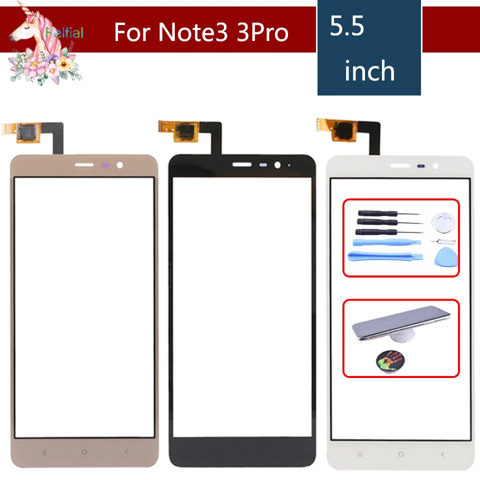 

Original TouchScreen For Xiaomi Redmi Note 3 150mm Pro Note3 Pro 152mm Touch Screen Digitizer Touch Panel Sensor Front Glass
