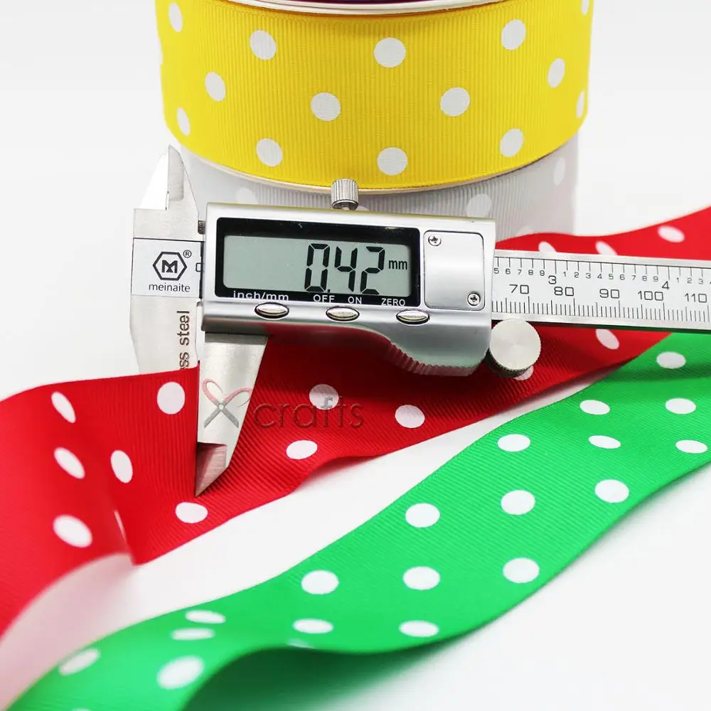Grosgrain печатная лента в горошек 38 мм 1-1/2 &quotСвадебные украшения DIY подарок ручной
