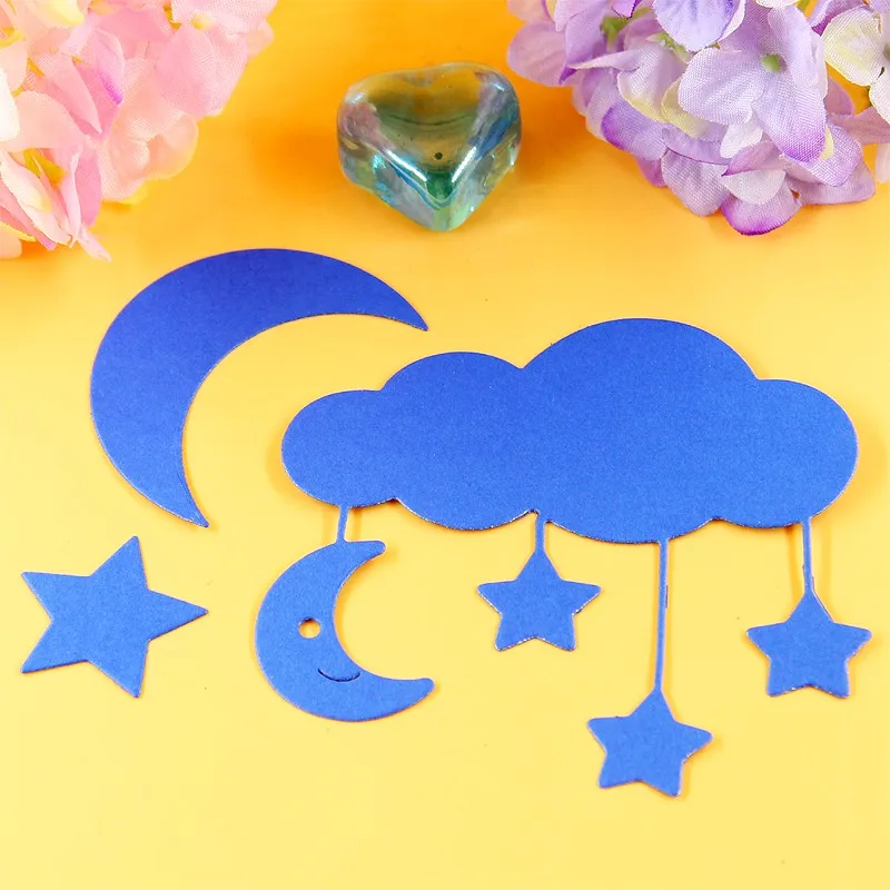 

YLCD002 Cloud Star Moon Metal Cutting Dies For Scrapbook Stencils DIY Cards Album Decoration Embossing Folder Template Die Cuts