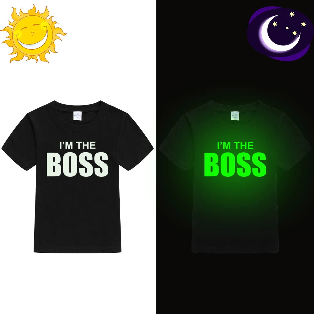 Летняя одежда для мальчика я с надписью Boss световой комплект одежды из футболки