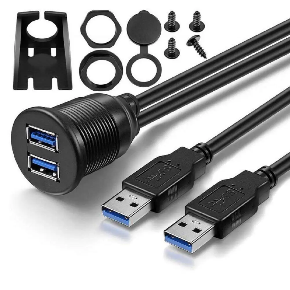 USB-кабель для скрытого монтажа двойной удлинитель USB 3 0 крепление приборной