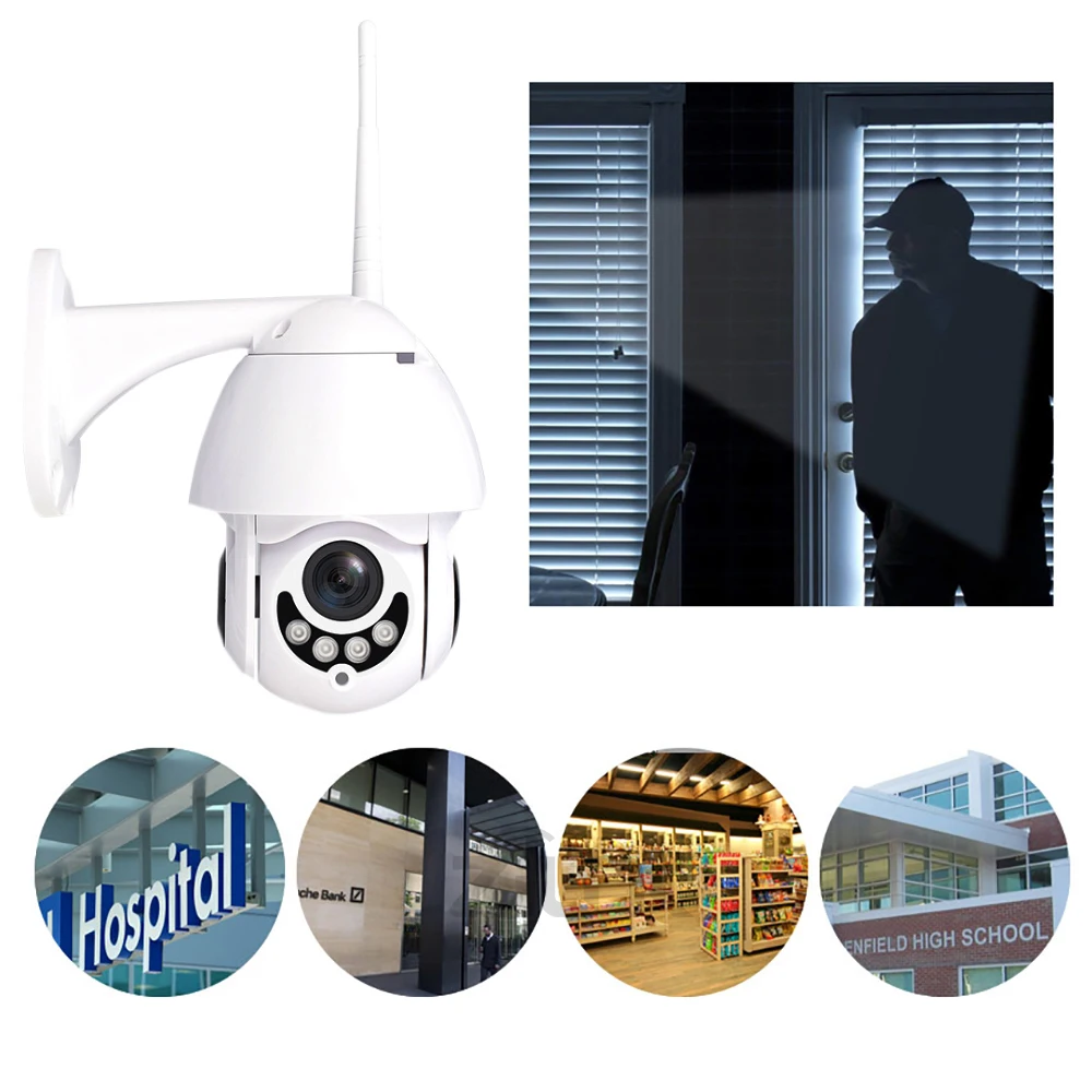 Wifi камера 1080P PTZ открытый скоростной купол беспроводной проводной CCTV безопасности IP камера 2MP HD IR двухстороннее аудио Onvif Yoosee APP