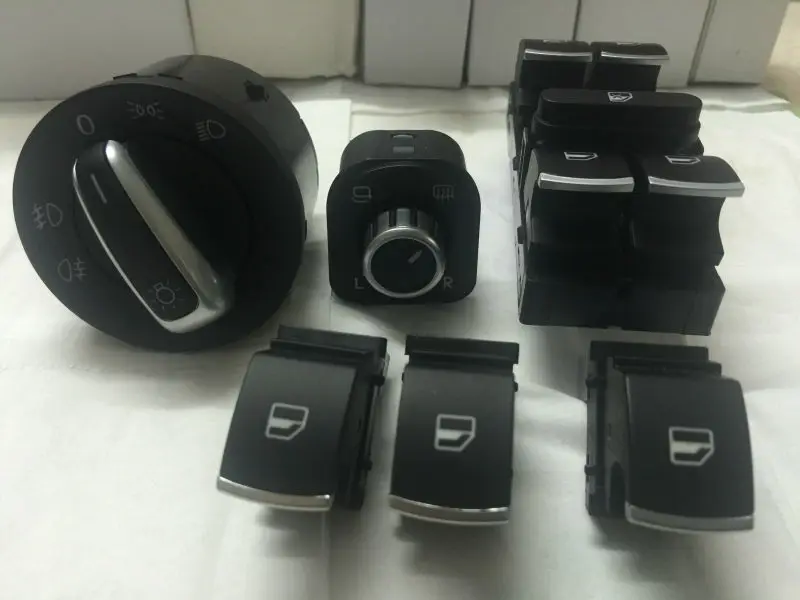 Быстрая доставка хромированный головной светильник переключатель окна зеркала