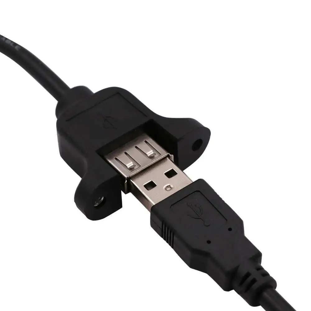 USB 2 0 мужчин и женщин удлинитель с винт крепления панели Блокировка отверстия