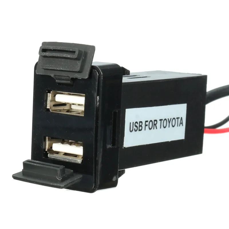KROAK светодиодный двойной USB зарядное устройство адаптер питания аудио порт Интерфейс для Toyota/Prado 120 для Hilux/FJ/Cruiser/Landcruiser 100