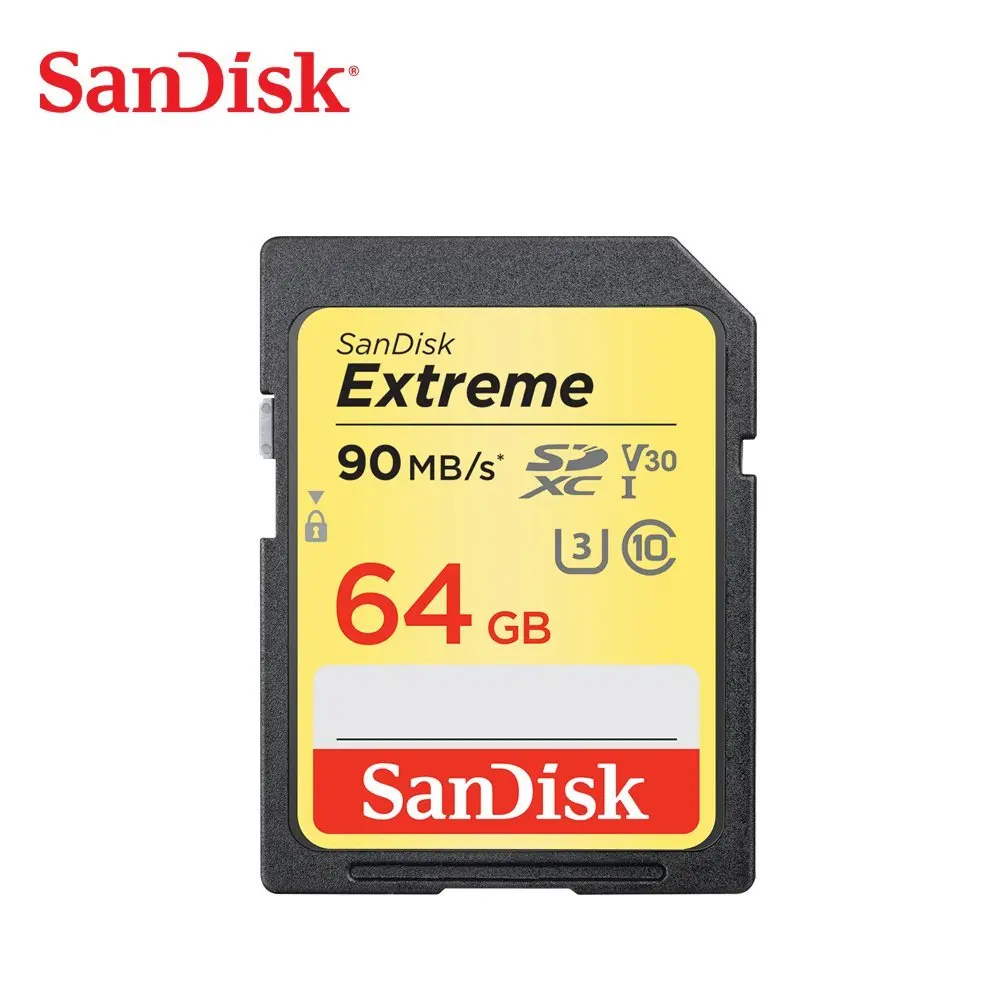 SanDisk Extreme Sd карта SDXC UHS-I 3 4K памяти класс 10 C10 90 Мб/с 600X высокая скорость 64 ГБ 32 ГБ 128 ГБ U3 карта для камер - Емкость: 64GB U3 4K
