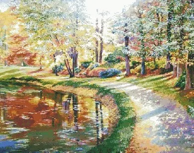 Высококачественный пасторальный милый Набор для вышивки крестиком цветной