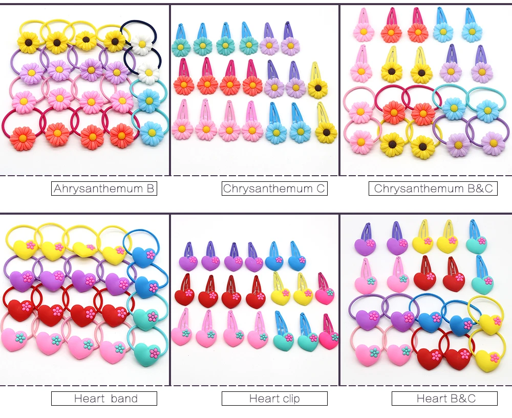 20pc/box Hello Kitty Elastic Hair Bands Unicorn Sponge Bob Storage Box Soft Plastic Cute Cartoon Hair Accessories For Kids Girls